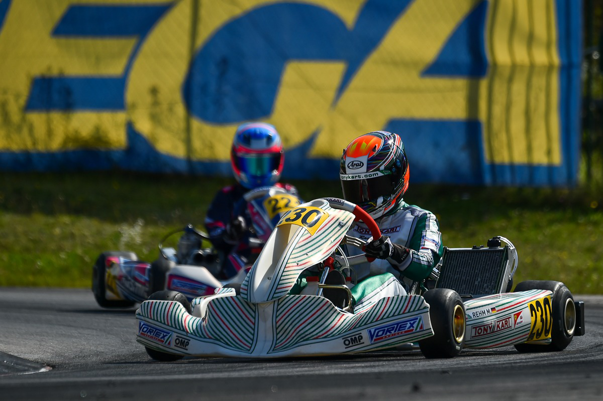 two kart racing outdoors