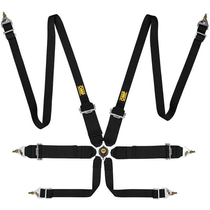 The black OMP racing harness by Fast Racer. 