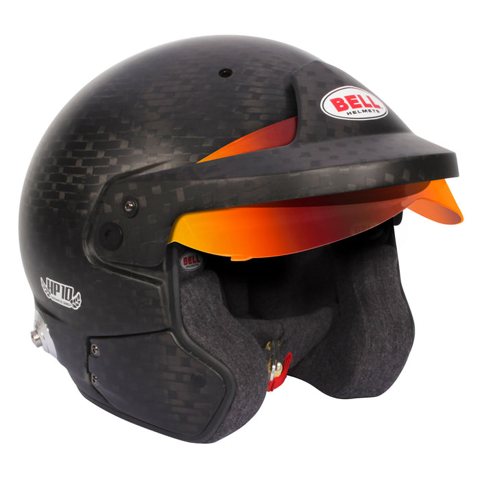 Bell HP10 Carbon Open Face Helmet With Free HP Premium Bag - Red Mirror Shield - Right - Fast Racer