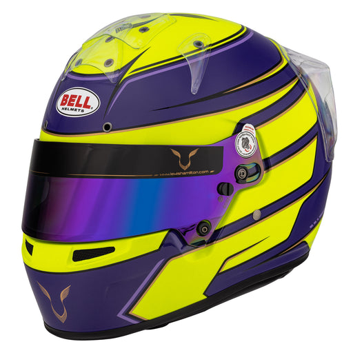 Bell KC7-CMR Kart Helmet - Lewis Hamilton Yellow/Purple With Free HP Helmet Bag - Main - Fast Racer