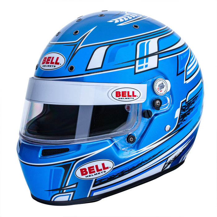 Bell KC7-CMR Champion Blue Kart Helmet +FREE Fleece Helmet Bag - Main - Fast Racer