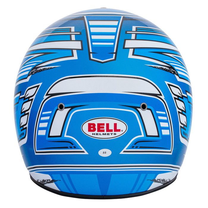 Bell KC7-CMR Champion Blue Kart Helmet +FREE Fleece Helmet Bag - Rear - Fast Racer