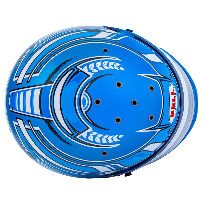 Bell KC7-CMR Champion Blue Kart Helmet +FREE Fleece Helmet Bag - Top - Fast Racer
