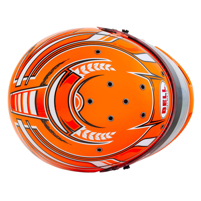 Bell KC7-CMR Champion Orange Kart Helmet +FREE Fleece Helmet Bag