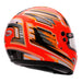 Bell KC7-CMR Champion Anthracite/Orange Kart Helmet  - Free Bell Fleece Helmet Bag - Rear Right - Fast Racer