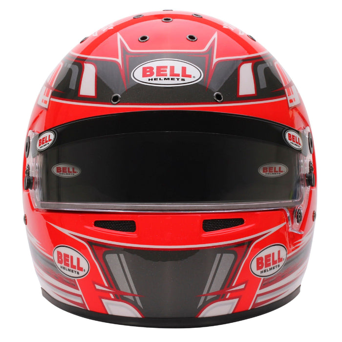 Bell KC7-CMR Champion Anthracite/Red Kart Helmet  - Free Bell Fleece Helmet Bag - Front - Fast Racer