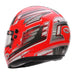 Bell KC7-CMR Champion Anthracite/Red Kart Helmet  - Free Bell Fleece Helmet Bag - Rear Left - Fast Racer