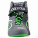 Alpinestars Tech-1 KX V2 Karting Shoes - Black/Gray/Green - Front - Fast Racer