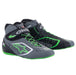 Alpinestars Tech-1 KX V2 Karting Shoes - Black/Dark Gray/Green Fluo - Fast Racer