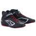 Alpinestars Tech-1 KX V2 Karting Shoes - Black/White/Red - Fast Racer