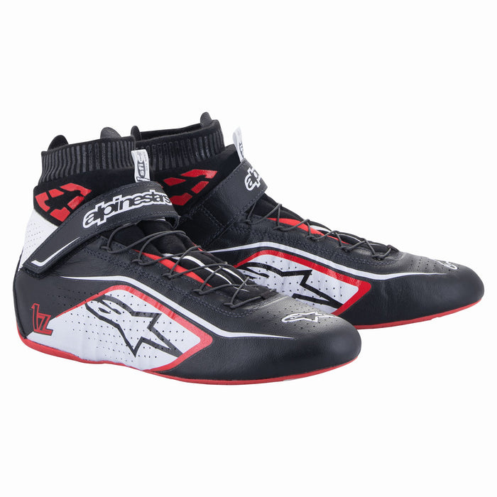 Alpinestars TECH-1 Z V2 Racing Shoes / Boots, Pair - Black/Red/Red/ - Fast Racer