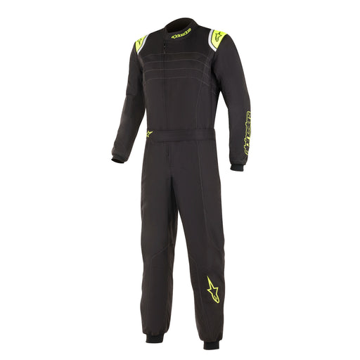 Alpinestars KMX-9 V3 Kart Suit - Black/Yellow - Front - Fast Racer