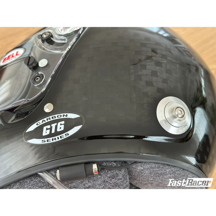 Bell GT6 RD-4C Carbon Racing Helmet With Radio, Drinking Tube, 4-Pin IMSA connector with a Coil Cord - Fast Racer