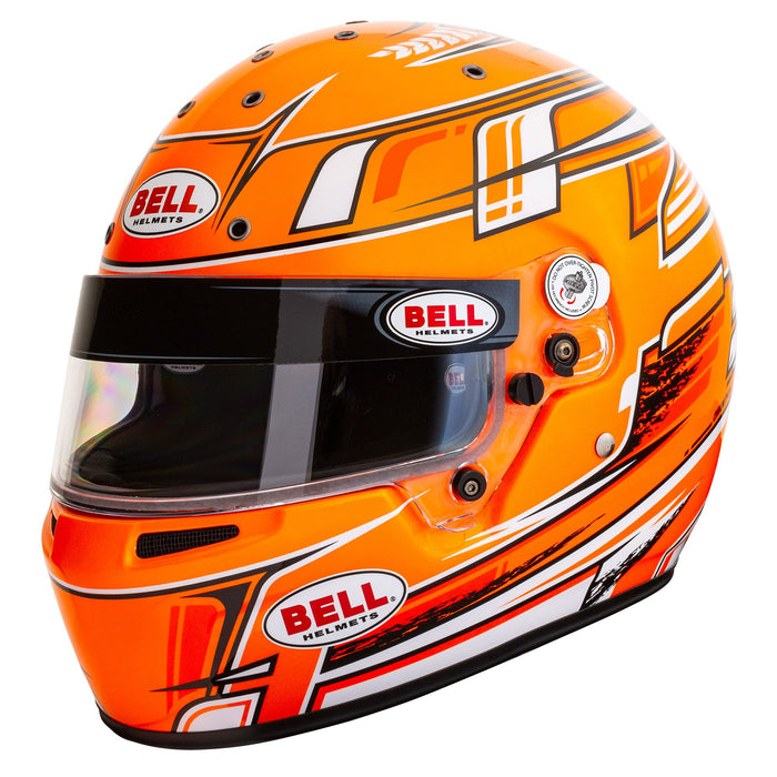 Bell KC7-CMR Champion Orange Kart Helmet +FREE Fleece Helmet Bag