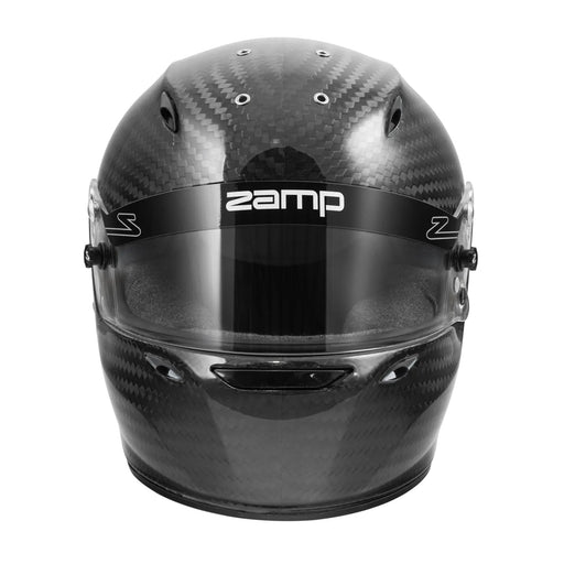 H88603CB3 Zamp ZR-90 Gloss Carbon Race Helmet - Kart Helmet - FIA and Snell Sa2020 Approvel - Front - Fast Racer