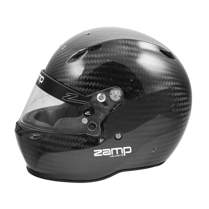 H88603CB3 Zamp ZR-90 Gloss Carbon Race Helmet - Kart Helmet - FIA and Snell Sa2020 Approvel - Right - Fast Racer