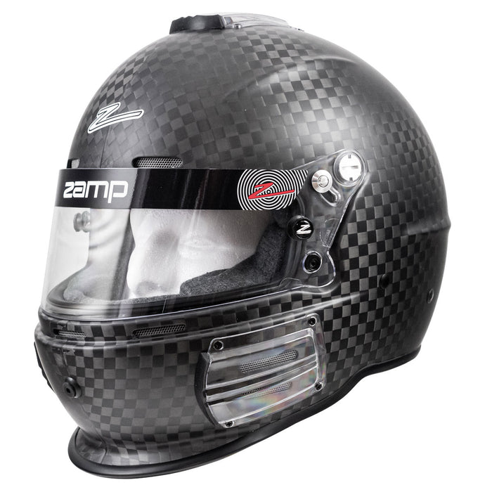 Zamp RZ-64C - SNELL SA2020 Carbon Helmet - Matte Carbon - Front - Fast Racer