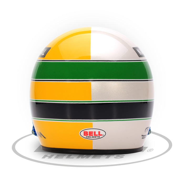 Bell 1:2 Scale Mini Helmet Replica Ayrton Senna 30 Years Legacy - Rear - Fast Racer