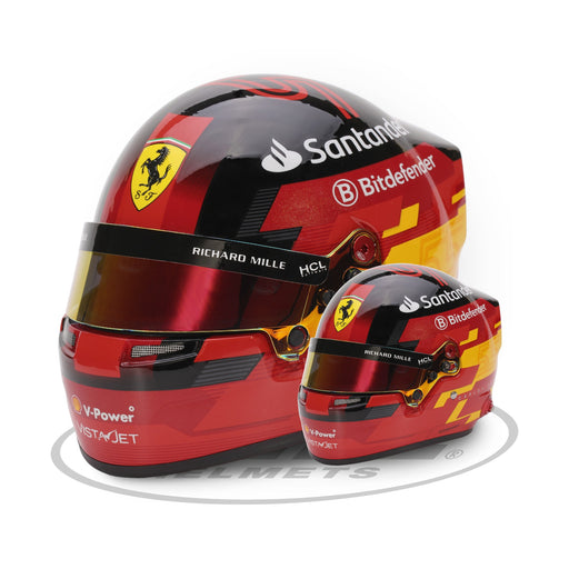 Bell 1:2 Scale Mini Helmet Carlos Sainz 2024 Ferrari - Regular and Mini - Fast Racer