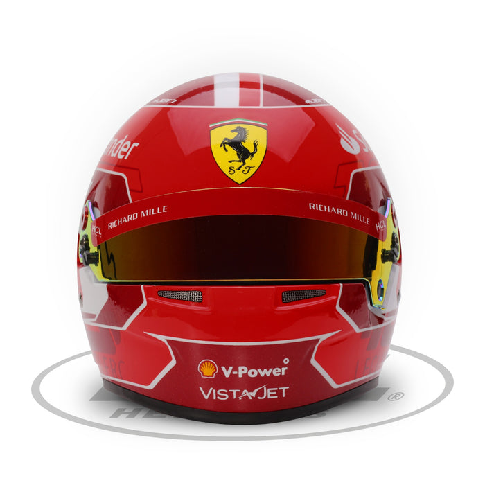 Bell 1:2 Scale Mini Helmet Charles Cleclerc 2024 Ferrari - Front - Fast Racer