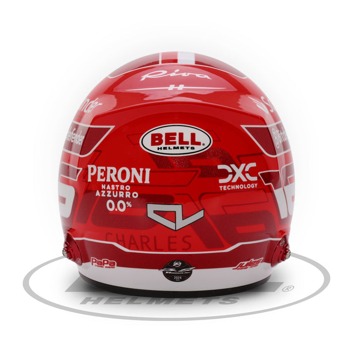 Bell 1:2 Scale Mini Helmet Charles Cleclerc 2024 Ferrari - Rear - Fast Racer