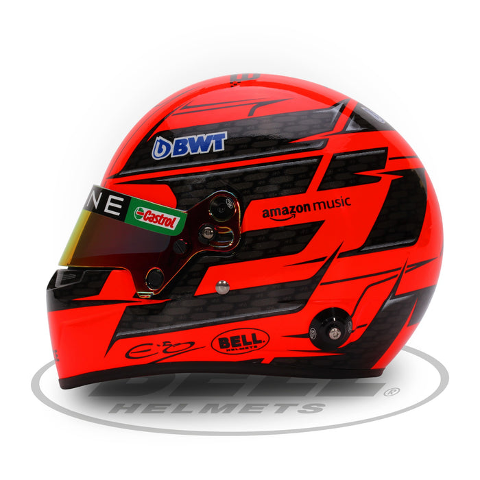 Bell 1:2 Scale F1 Mini Helmet Esteban Ocon 2024 Alpine Formula 1 Team - Right - Fast Racer