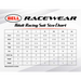 Bell Racewear Adul Racing Suit Size Chart - Fast Racer