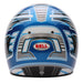 Bell KC7-CMR Champion Anthracite/Blue Kart Helmet  - Free Bell Fleece Helmet Bag - Rear - Fast Racer