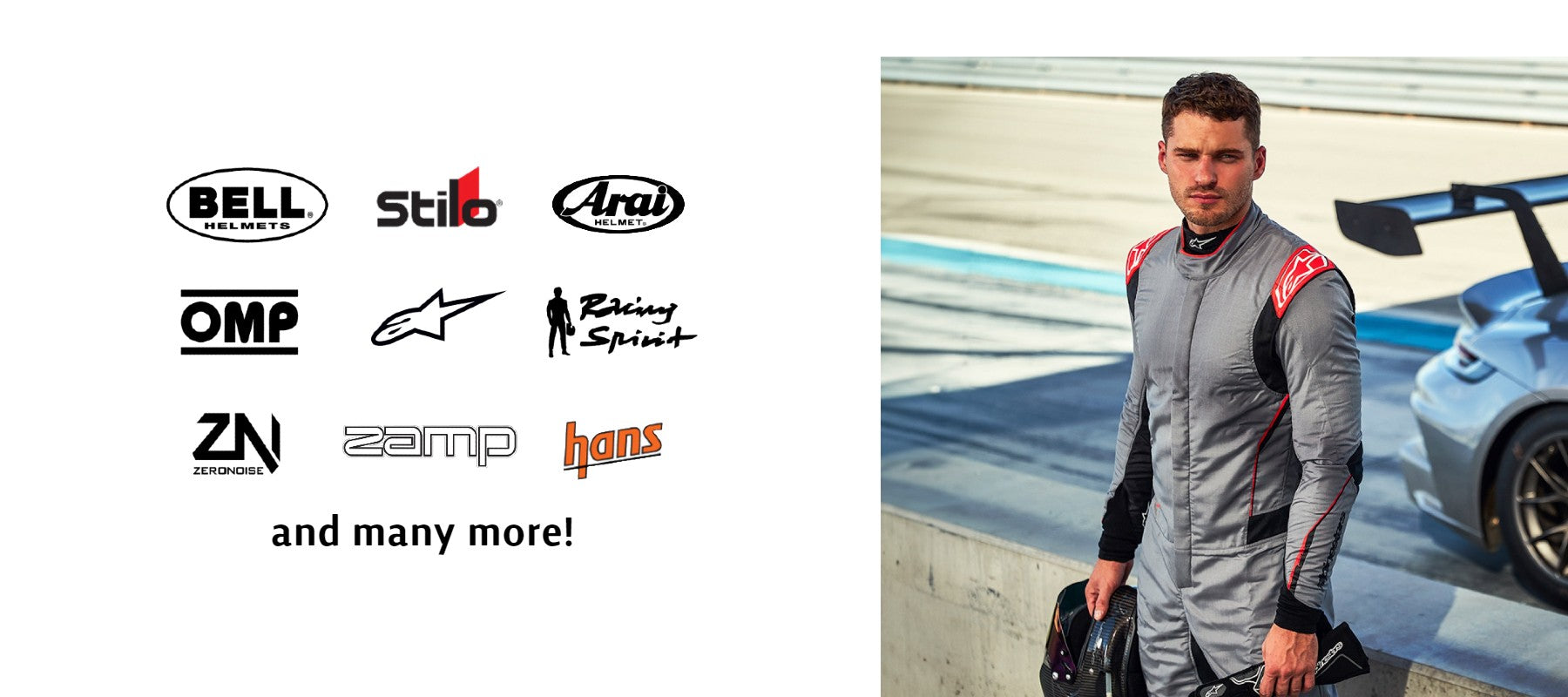 Top Notch Motorsports Gear From Bell Helmets, OMP, Alpinestars, Stilo, Zamp, Hans and More - Fast Racer