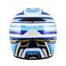 Zamp RZ-42Y C4 Youth Snell CMR2016 Graphic Racing Helmet - White/Blue - Rear - Fast Racer