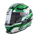 Zamp RZ-42Y C4 Youth Snell CMR2016 Graphic Racing Helmet - White/Green - Main - Fast Racer