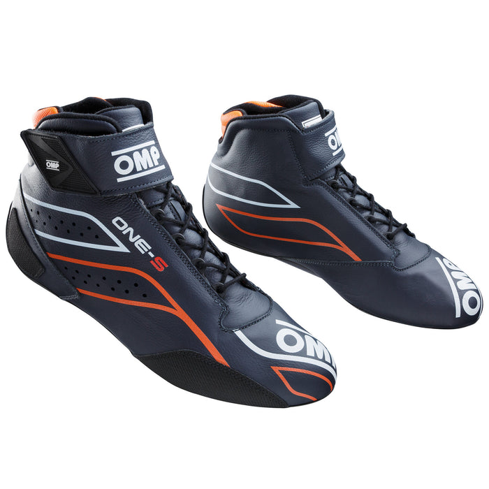 OMP ONE-S Auto Racing Shoes  - Navy Blue Pair - Fast Racer