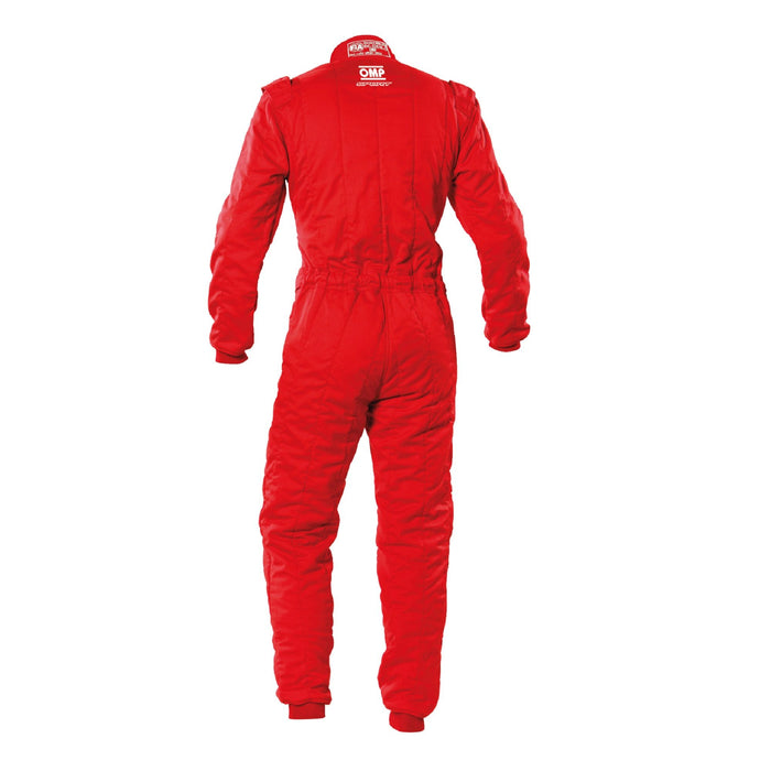 OMP Sport OS 10 Racing Suit FIA Approved - Red Rear - Fast Racer