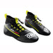 OMP KS-2F Kart Shoes - Black / Yellow Fluo Pair - Fast Racer