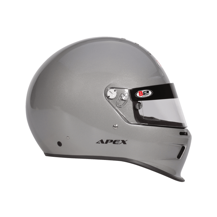 B2 APEX Helmet SA2020 - Silver - Right - Fast Racer