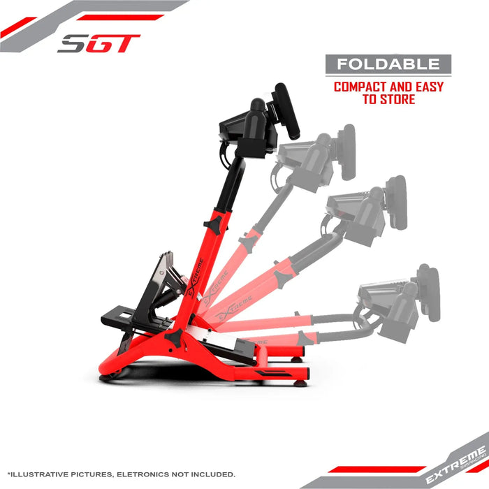 Extreme SimRacing Wheel Stand SGT Red Edition (Wheel Locks Included)