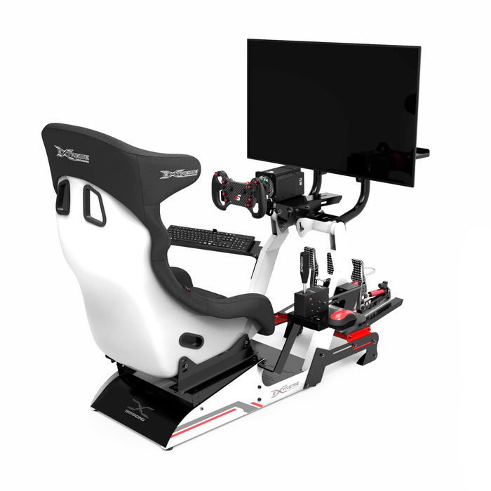 Extreme Simracing Racing Simulator Cockpit With All Accessories  (Black/Red) - VIRTUAL EXPERIENCE V 3.0 Racing Simulator For Logitech G27,  G29, G920, G923, SIMAGIC, Thrustmaster And Fanatec : Video Games