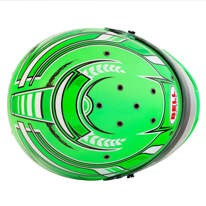 Bell KC7-CMR Champion Green Youth Kart Helmet +FREE Fleece Helmet 