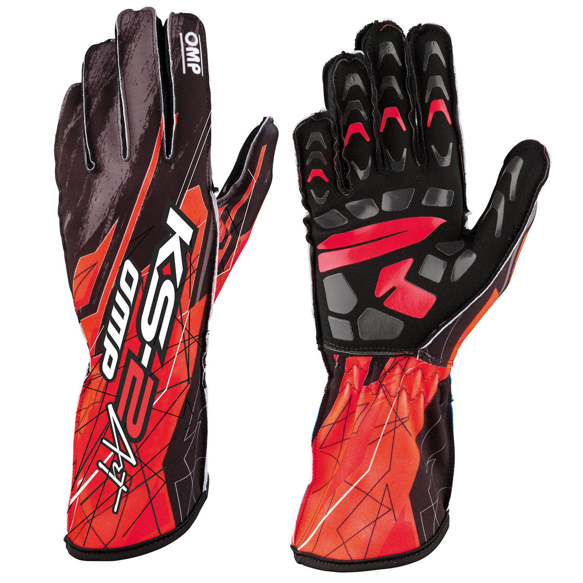 Kart gloves with printed graphic