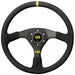 OMP Velocita 350 Racing Steering Wheel - Black Suede - Top View - Fast Racer